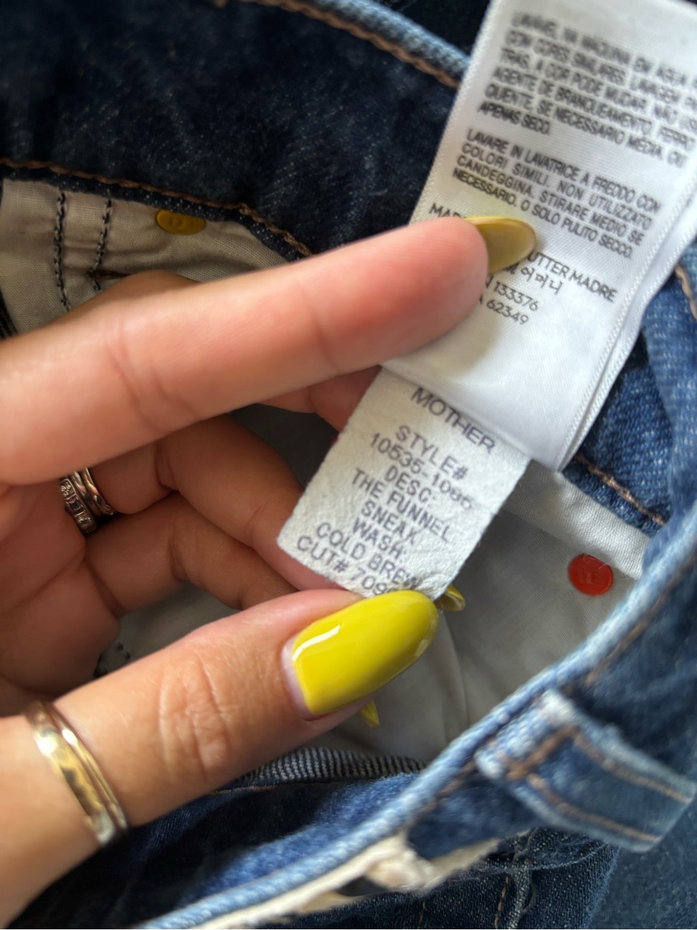 MOTHER High Rise Wide Leg Jeans — Dark Blue Denim - Picture 11 of 13